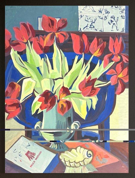 Paule Ingrand (1910-1997) - Grande composition florale Art, Antiek en Kunst, Kunst | Schilderijen | Modern