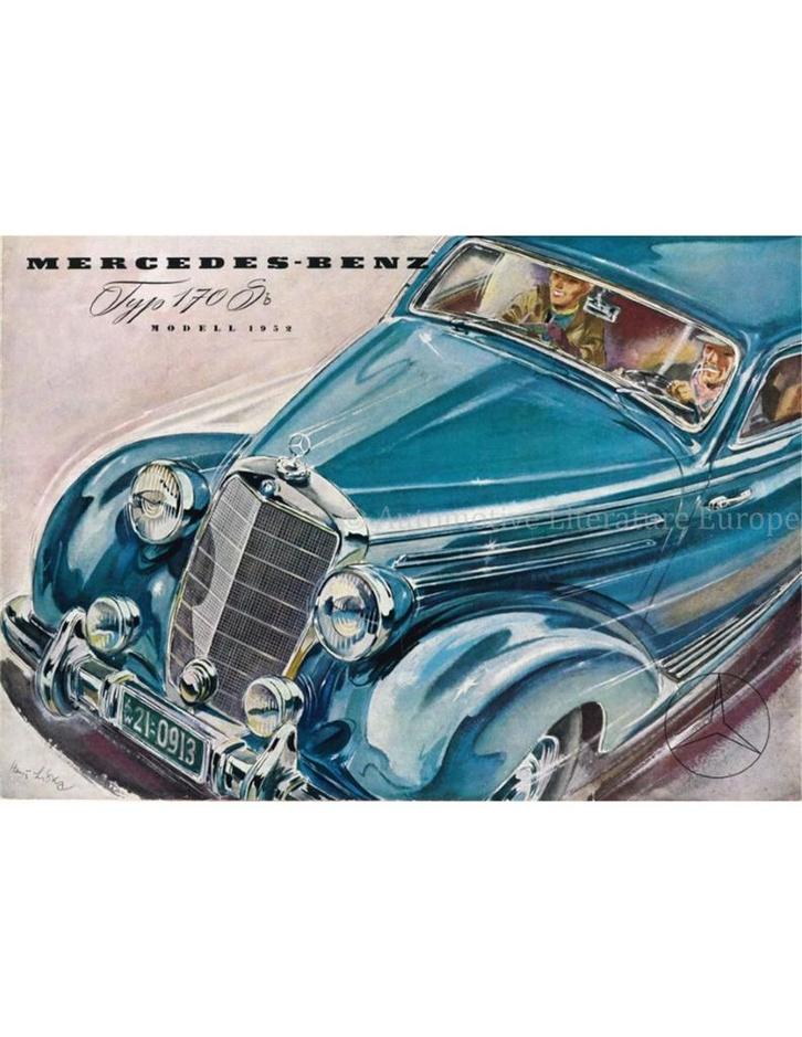 1952 MERCEDES BENZ 170S BROCHURE DUITS, Boeken, Auto's | Folders en Tijdschriften