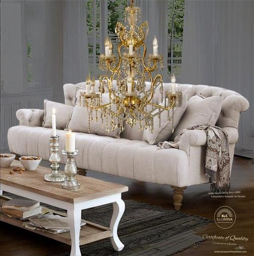 SLC Illumina - MG - Kroonluchter - Smeedijzer - Barok 12L, Antiek en Kunst, Curiosa en Brocante
