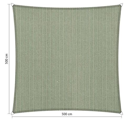 Schaduwdoek vierkant 5x5 Moonstone green, Tuin en Terras, Schaduwdoeken, Nieuw, Ophalen of Verzenden