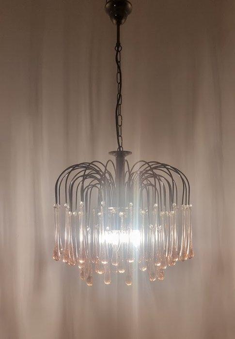 Kroonluchter - Watervalontwerp, druppellamp - metaal,, Antiek en Kunst, Antiek | Lampen