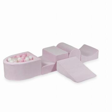 Lichtroze velvet foam speelset – zachte blokken voor ontw. beschikbaar voor biedingen