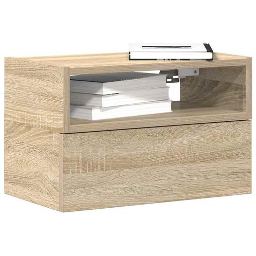 vidaXL Nachtkastje wandgemonteerd 45x26x28,5 cm sonoma, Huis en Inrichting, Slaapkamer | Nachtkastjes, Nieuw, Hout, Verzenden
