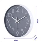 Tyme Wandklok Modern - Goed leesbaar - Stille 40cm Klok -, Ophalen of Verzenden, Zo goed als nieuw