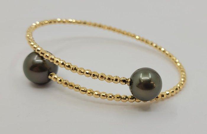 Armband - 18 karaat Geel goud - Ronde Tahitiaanse parels, Sieraden, Tassen en Uiterlijk, Armbanden