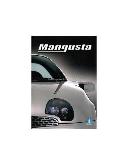 1999 QVALE DE TOMASO MANGUSTA BROCHURE PROSPEKT, Boeken, Auto's | Folders en Tijdschriften