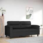 vidaXL Tweezitsbank 140 cm microvezelstof zwart, Huis en Inrichting, Banken | Bankstellen, Verzenden, 150 tot 200 cm, Stof, Nieuw