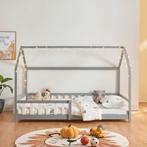 Kinderbed Hesel huisbed met uitvalbeveiliging 140x200 cm gri, Kinderen en Baby's, Kinderkamer | Bedden, Verzenden, Nieuw