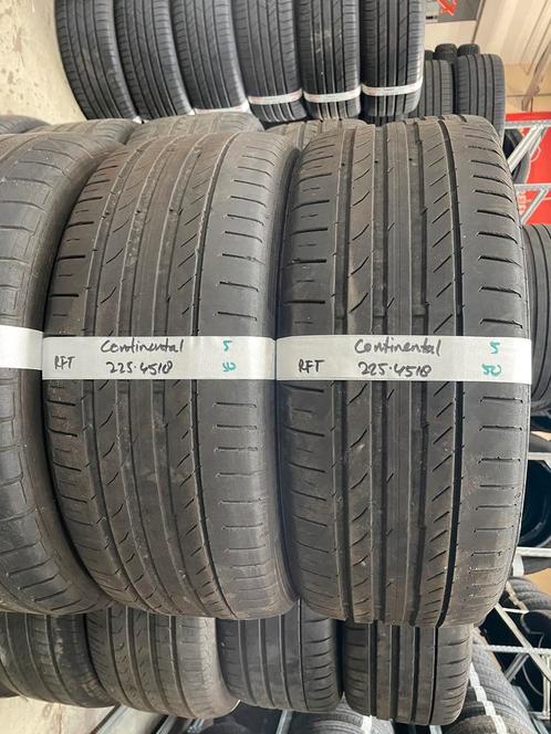 225-45-18 Continental Zomerbanden 5mm RUNFLAT 225 45 18, Auto-onderdelen, Banden en Velgen, 18 inch, Zomerbanden, 225 mm, Personenwagen