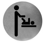 Pictogram Rond | Luierverschoning | RVS, Verzenden