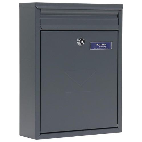 Rottner brievenbus Como antraciet, Huis en Inrichting, Woonaccessoires | Overige, Verzenden