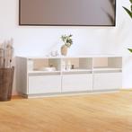Tv-meubel 140x37x50 cm massief grenenhout wit (Meubelen), Huis en Inrichting, Kasten | Televisiemeubels, Nieuw, Verzenden