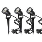 Set 3x LED tuinspot prikspot 5Watt 220/230Volt met, Tuin en Terras, Buitenverlichting, Ophalen of Verzenden, Nieuw