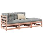 vidaXL 3-delige Loungeset met kussens massief douglas, Tuin en Terras, Tuinsets en Loungesets, Verzenden, Nieuw, Loungeset