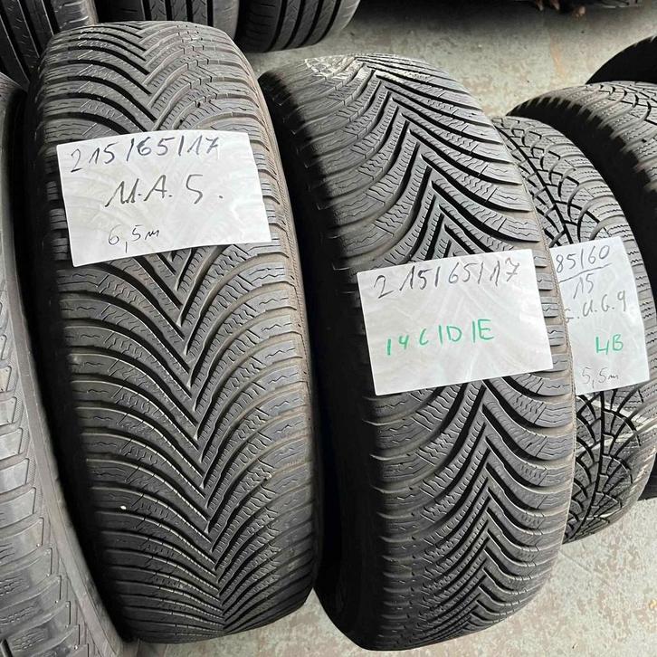 2 x Michelin Alpin 5 215-65-17 Winterbanden 6,5mm, Auto-onderdelen, Banden en Velgen, 17 inch, Winterbanden, 215 mm, Personenwagen