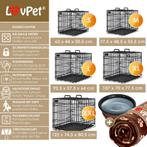 LOVPET® Hondenbox - Transportbox - Opvouwbaar - 82x57x64 - Z, Hobby en Vrije tijd, Verzenden, Nieuw