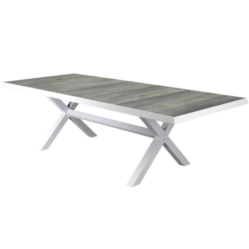 New Delhi dining tuintafel 224x103xH72,5 cm met kruispoot, Tuin en Terras, Tuintafels, Nieuw, Ophalen of Verzenden