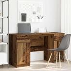 vidaXL Bureau met lade Oud hout 140 x 49 x 76 cm Bewerkt, Huis en Inrichting, Bureaus, Verzenden, Nieuw