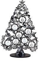 Kerstboom van hout Zwart/Zilver 38cm (Decoratie voor binnen), Diversen, Kerst, Ophalen of Verzenden, Nieuw