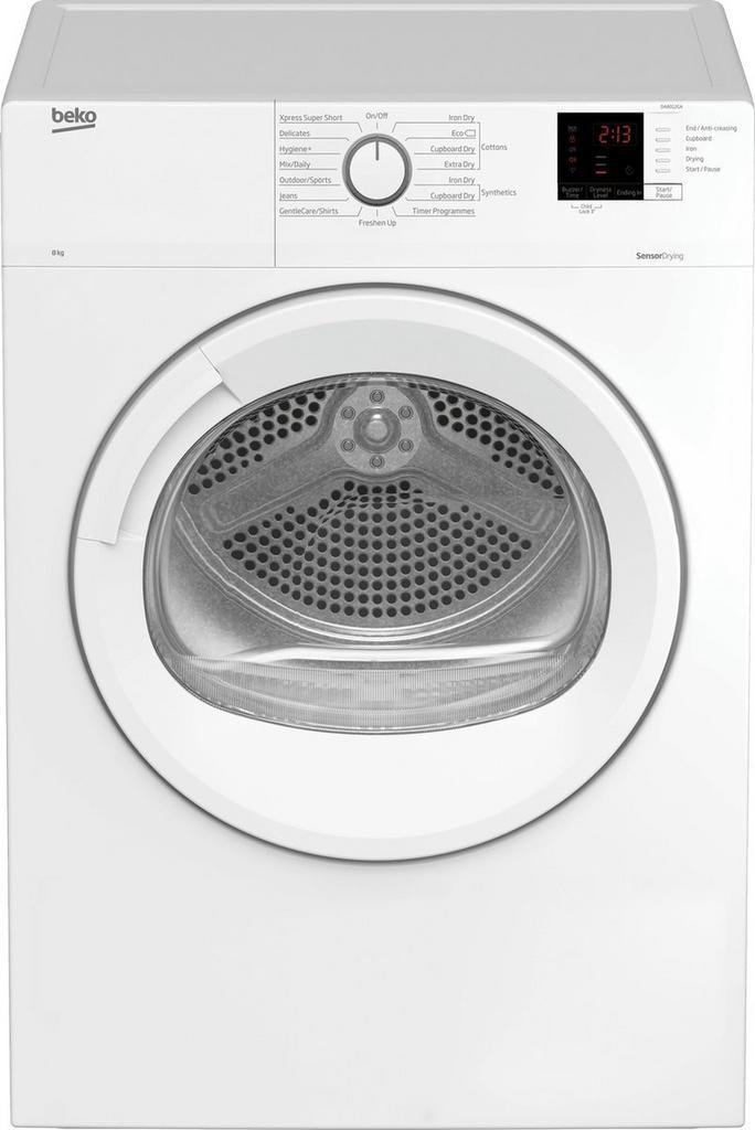 Beko Da8012ga Luchtafvoerdroger - Aquawave®-trommel - 15, Witgoed en Apparatuur, Wasdrogers, Zo goed als nieuw, Voorlader, 85 tot 90 cm