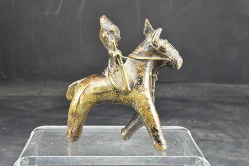 Beeld, Statue of a horseman - 19th century - 8.7 cm - Brons, Antiek en Kunst, Kunst | Niet-Westerse kunst