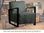 Leren fauteuil Touch - Kenia Antracite (grijs), Nieuw, Ophalen of Verzenden, 75 tot 100 cm, Industrieel, Modern