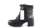 Mustang Veterboots in maat 40 Zwart | 10% extra korting, Kleding | Dames, Schoenen, Verzenden, Zwart, Overige typen, Zo goed als nieuw