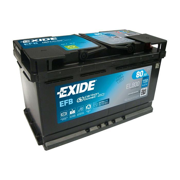 Exide EFB 12V 80Ah - Loodzuur - Startaccu - EL800, Watersport en Boten, Bootonderdelen, Nieuw