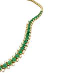 Halsketting - 18 karaat Geel goud - 7.32ct. tw. Smaragd -, Sieraden, Tassen en Uiterlijk, Kettingen, Nieuw