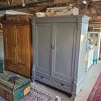 Brocante/Vintage oude kast/kasten kledingkast servieskast, Antiek en Kunst, Antiek | Meubels | Kasten, Ophalen