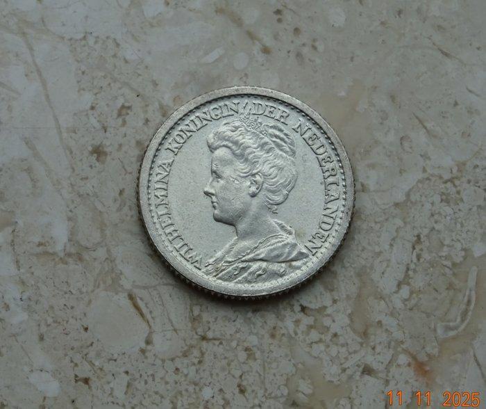 Nederland. Wilhelmina. 25 Cents 1914 (Zonder Minimumprijs), Postzegels en Munten, Munten | Nederland