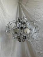 Lamp - Staal, Glas - lampadario jaren 70