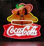 Coca-Cola Lady Pause Drink Neon Verlichting 64 x 60 cm, Huis en Inrichting, Woonaccessoires | Overige, Ophalen, Gebruikt