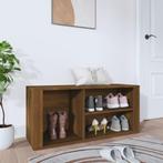 vidaXL Schoenenkast 100x35x45 cm bewerkt hout bruin, Verzenden, Nieuw