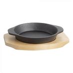 Serveer Bistropan | Gietijzeren Pan (Ø140mm) | Houten, Verzenden, Nieuw in verpakking