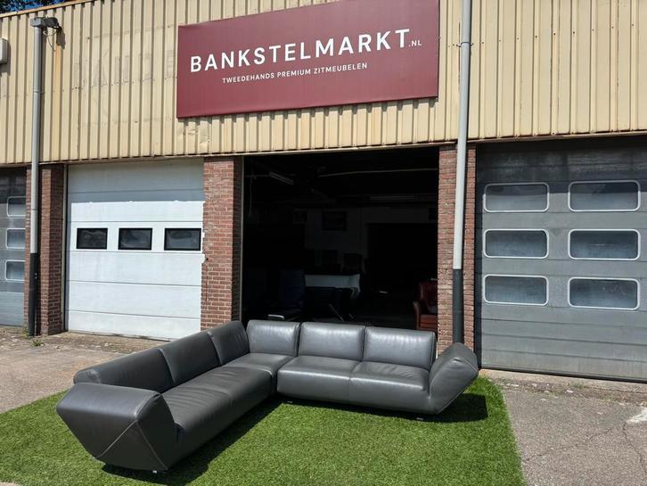 Leolux Rising Dunes Hoekbank grijs design bankstel, Huis en Inrichting, Banken | Bankstellen, Hoekbank, Zo goed als nieuw, Hout