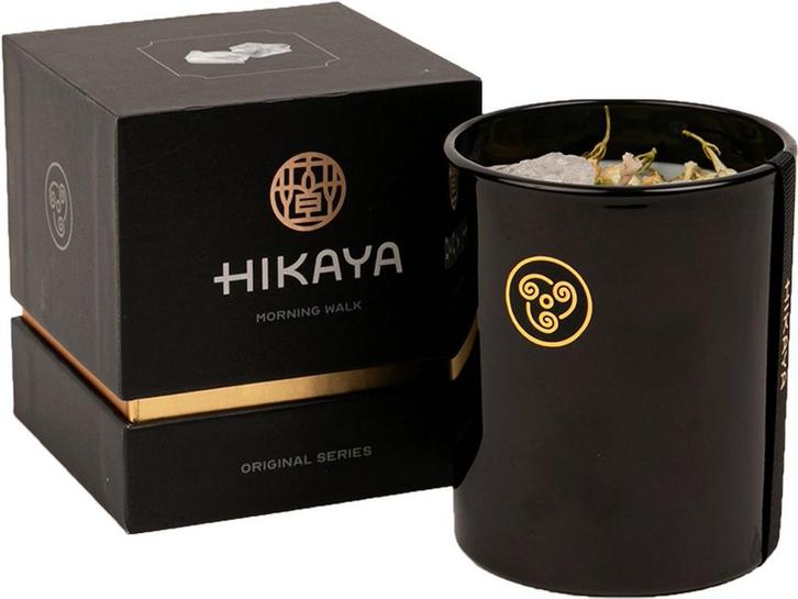 Hikaya - Morning Walk - soja geurkaars - Clear Quartz, Huis en Inrichting, Woonaccessoires | Kandelaars en Kaarsen, Verzenden