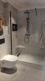 Inloopdouche 120cm mat zwart - 0006, Nieuw, Glas, Douche