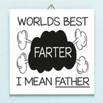 Tegeltje Vaderdag Worlds Best Farter, Verzenden, Nieuw