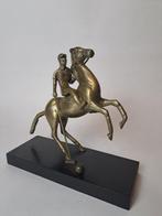 sculptuur, Polo op paard - 1,8 kg - 25.5 cm - Messing, Antiek en Kunst