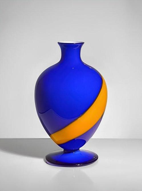 Salviati - Régis DHO pour Lampe Berger - Vaas - Opalino -, Antiek en Kunst, Antiek | Glas en Kristal