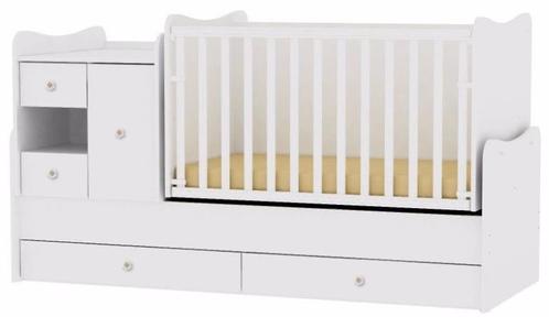 Lorelli Mini Max White 2-in-1 Bed en Commode 190/72, Kinderen en Baby's, Kinderkamer | Complete kinderkamers, Nieuw, Verzenden