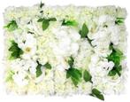 Flowerwall 40x60 cm 3d pioen anjer hydrangea en blad ivory, Hobby en Vrije tijd, Ophalen of Verzenden, Nieuw