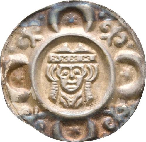 Brakteat Augsburg Bistum: Udalschalk von Eschenlohe, 1184..., Postzegels en Munten, Munten | Europa | Niet-Euromunten, Verzenden