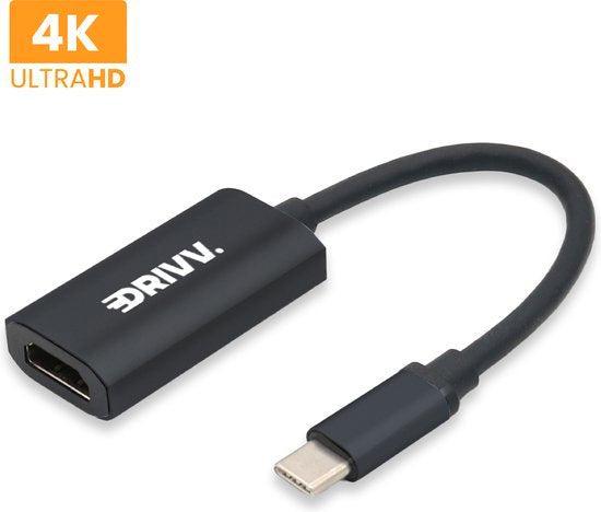 2dekans | Drivv. USB C naar HDMI Adapter - Ondersteunt 4K, Audio, Tv en Foto, Audiokabels en Televisiekabels, Zo goed als nieuw