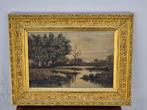 École française (fin du XIX) - Paysage à létang, Antiek en Kunst, Kunst | Schilderijen | Klassiek