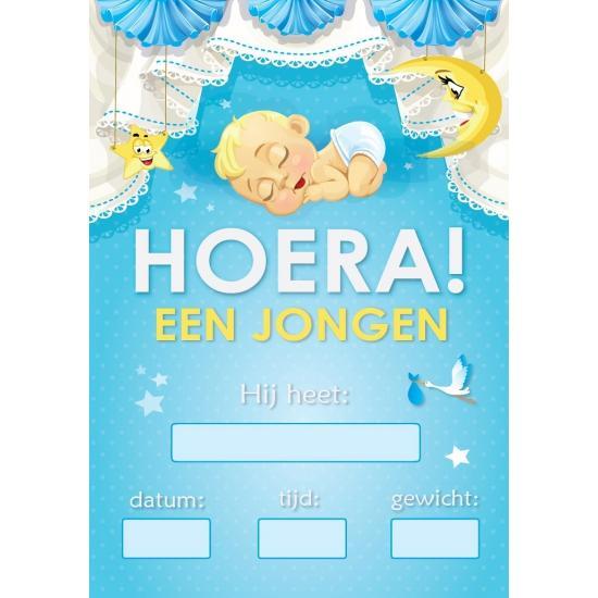 Deur poster jongen geboren - Geboorte versiering jong, Hobby en Vrije tijd, Feestartikelen, Ophalen of Verzenden