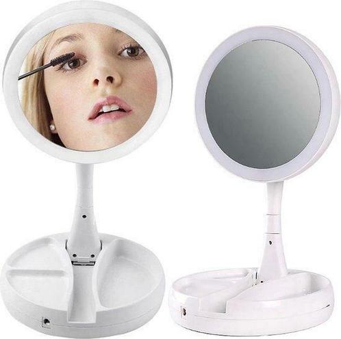Geest Voorlopige toeter ≥ A&K Inklapbare Make-Up Spiegel met LED verlichting 10x Verg — Overige  Diversen — Marktplaats