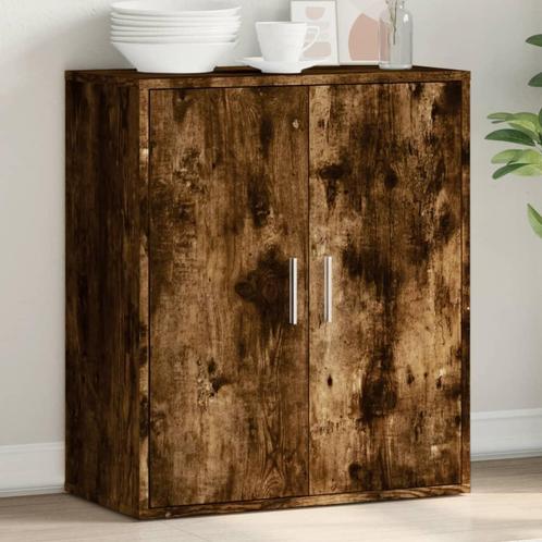 vidaXL Dressoir 79x38x80 cm bewerkt hout gerookt, Huis en Inrichting, Kasten | Dressoirs, 25 tot 50 cm, Nieuw, 50 tot 100 cm, Overige houtsoorten