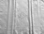 Frans huishoudlinnen / Schitterend oud laken 295 cm x 205 cm